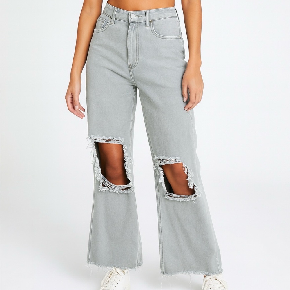 Bohme Relaxed Distressed Blue/gray Jeans